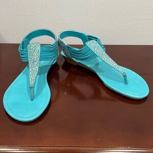 Nine West Hologram3y Turquoise Size 7
